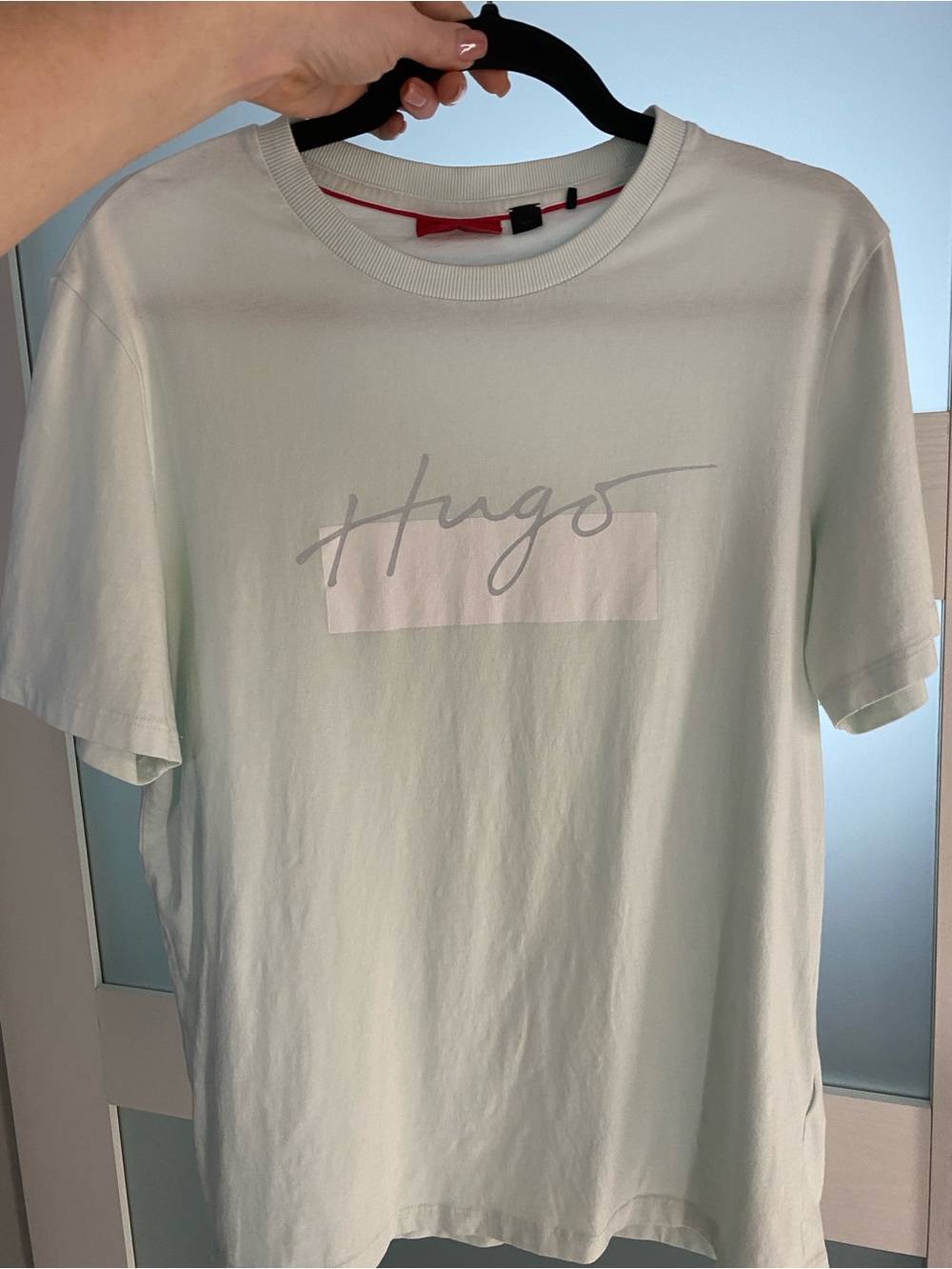 HUGO Light Mint Script Logo Short Sleeve Tee